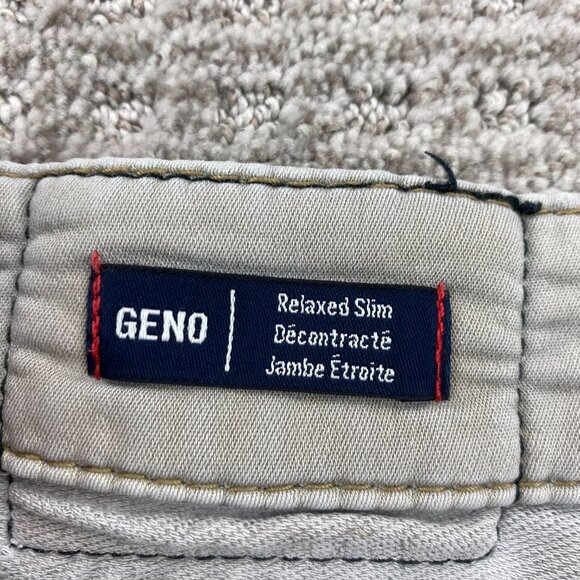 True Religion Geno Pants Men Size 34 Grayish Light Brown Relaxed Slim Stretchy - Picture 4 of 16